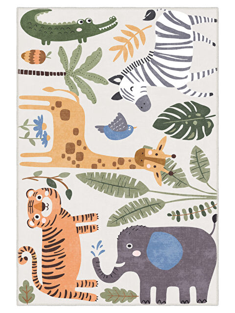 Homefesto Dekoratif Özel Tasarım Yıkanabilir İnce Kaymaz Tabanlı Modern Halı KECE FR32 - S000354367-26411