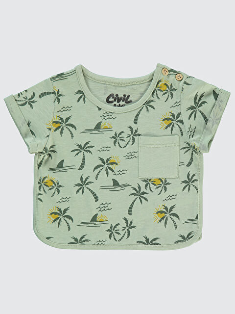 Civil Baby Erkek Bebek Tişört 6-18 Ay Açık Haki - S000201857-18547