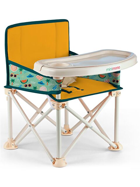 Minimono Büyük Boy Katlanır Portatif Mama Sandalyesi - Sarı