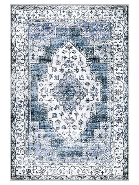 Homefesto Dekoratif Özel Tasarım Yıkanabilir İnce Kaymaz Tabanlı Modern Halı KECE FR27 - S000354508-17234