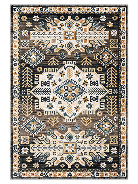 Homefesto Dekoratif Özel Tasarım Yıkanabilir İnce Kaymaz Tabanlı Modern Halı KECE FR26 - S000354480-19413