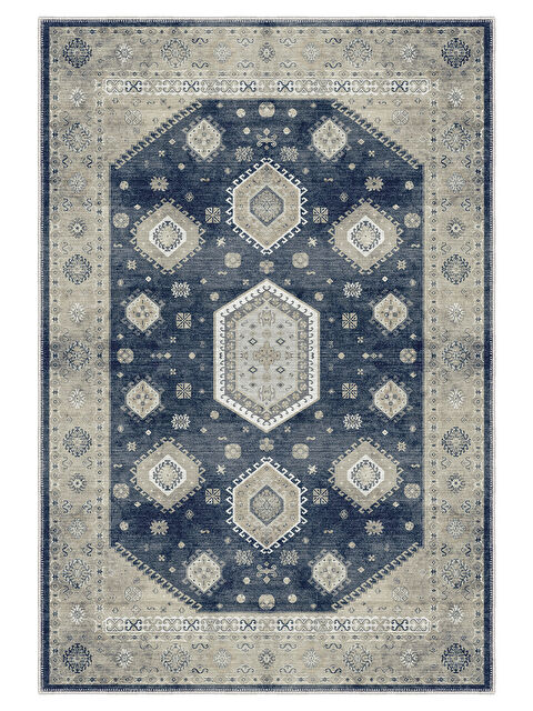 Homefesto Dekoratif Özel Tasarım Yıkanabilir İnce Kaymaz Tabanlı Modern Halı KECE FR24 - S000354520-21164