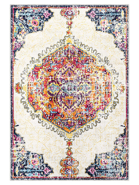 Homefesto Dekoratif Özel Tasarım Yıkanabilir İnce Kaymaz Tabanlı Modern Halı KECE FR24 - S000354541-20013