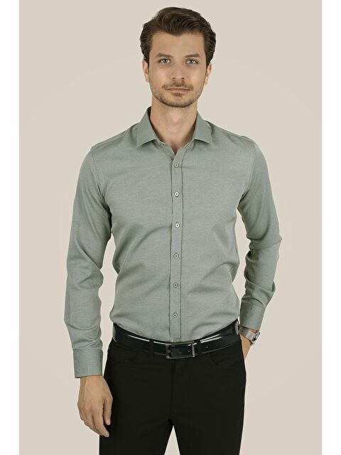 Etikmen Su Yeşili Slimfit Erkek Gömlek - S000119123-20054