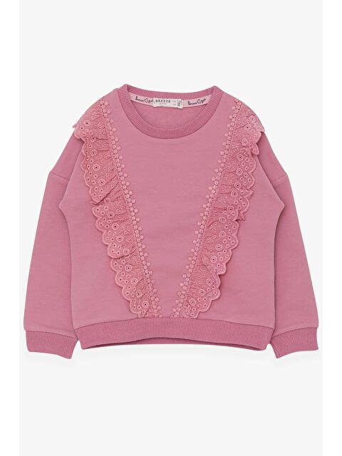 Breeze Kız Bebek Sweatshirt Güpürlü Gülkurusu (1.5-2 Yaş) - S000070593-20028