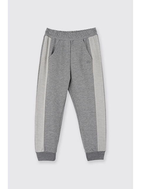 Panço Erkek Çocuk Cepli Bilek Boy Gri Melanj Eşofman Altı - S000421769-74