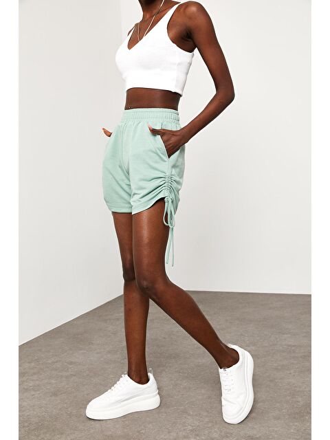 Xhan Mavi Büzgülü Şort 1KZK8-11545-12 - S000031995-17234