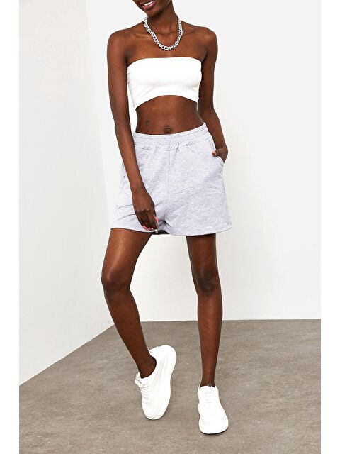 Xhan Gri Oversize Şort 1YZK8-11788-03 - S000031997-20600