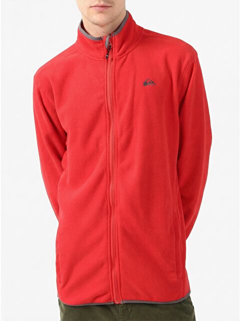 Quiksilver Mission Fz Kırmızı Polar Erkek Fermuarlı Sweatshirt Hırka