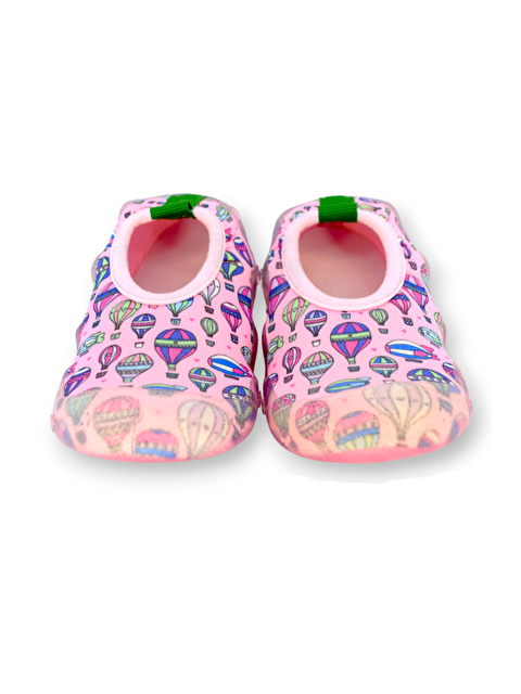First Step Balon Desenli Pembe Kız Çocuk Kaydırmaz Tabanlı Deniz Ayakkabısı-F-7036 - S000028360-20024