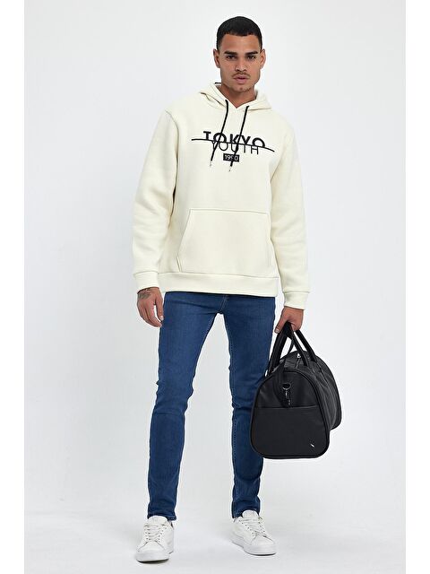 Süperlife Kapüşonlu Regular Fit İçi Polarlı 3 İplik Tokyo Baskılı Erkek Hoodie spr24sw12 - S000071936-19965