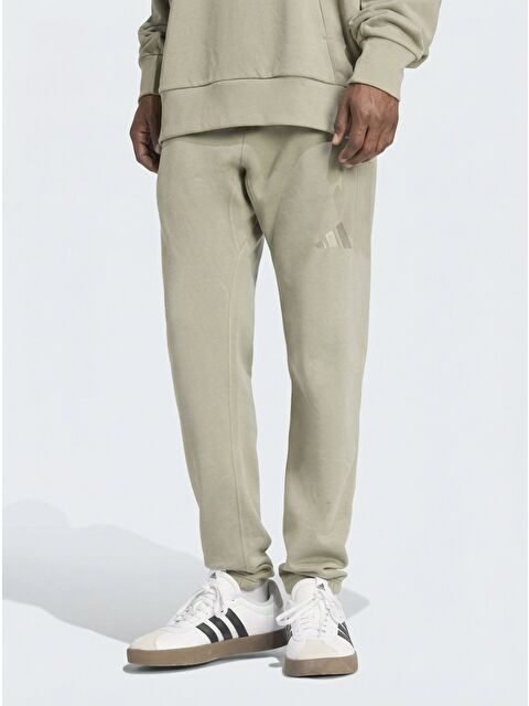 Adidas All Season French Terry Regular Erkek Bej Eşofman Altı