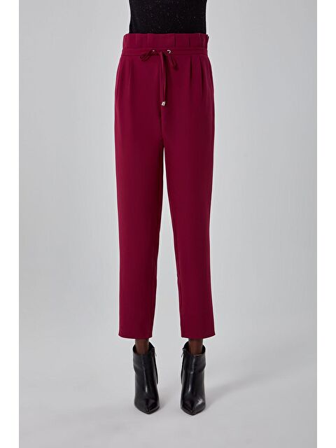 Mizalle Beli Pileli Mor Pantolon - S000050088-20042