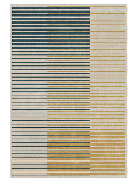 Homefesto Dekoratif Özel Tasarım Yıkanabilir İnce Kaymaz Tabanlı Modern Halı KECE FR20 - S000354586-20072