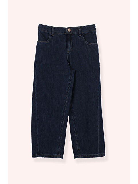 Panço Erkek Bebek Beli Lastikli Yıkamalı Lacivert Jean Pantolon - S000397483-21164