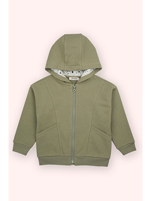 Panço Erkek Bebek Haki Fermuarlı Sweatshirt - S000395682-18547