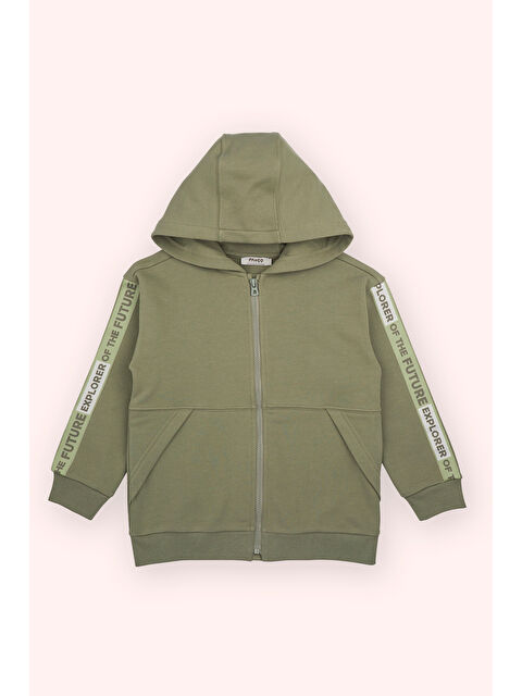 Panço Erkek Çocuk Haki Fermuarlı Sweatshirt - S000395667-18547