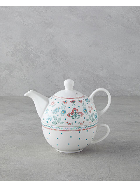 English Home Enola New Bone China Demlik Seti 400 ml Beyaz - S000497589-20063