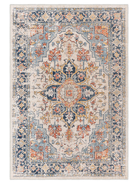 Homefesto Dekoratif Özel Tasarım Yıkanabilir İnce Kaymaz Tabanlı Modern Halı KECE FR17 - S000354064-20013