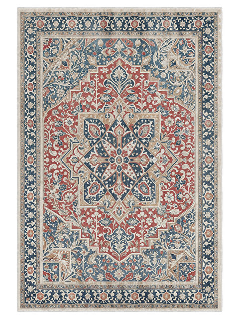 Homefesto Dekoratif Özel Tasarım Yıkanabilir İnce Kaymaz Tabanlı Modern Halı KECE FR15 - S000354581-21164