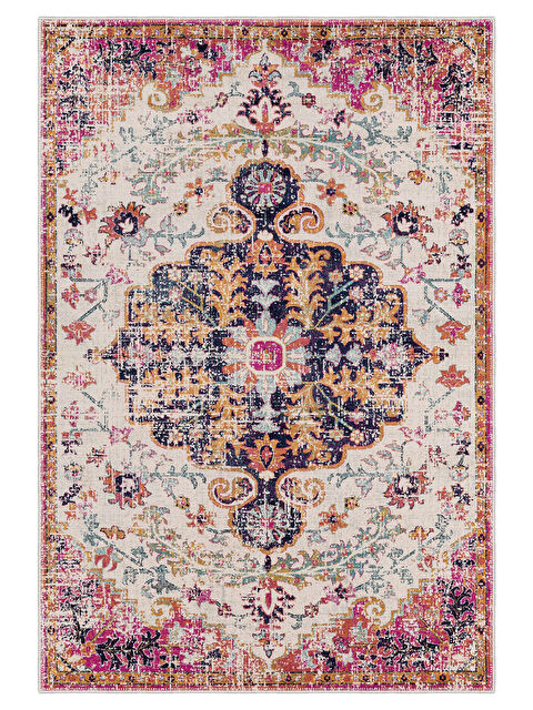 Homefesto Dekoratif Özel Tasarım Yıkanabilir İnce Kaymaz Tabanlı Modern Halı KECE FR15 - S000354575-20024