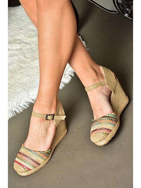 Fox Shoes P241612017 Karışık Renkli Dolgu Taban Kadın Ayakkabı - S000051726-23173