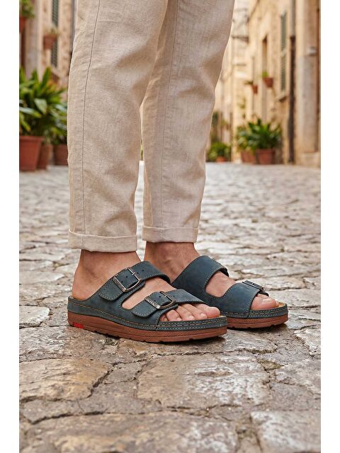 Paleng Yazlık Hakiki Deri Erkek Terlik - S000181981-21164