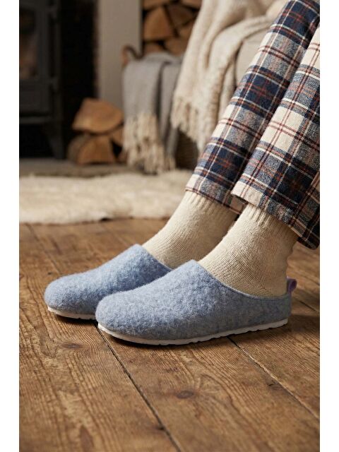 Gezer Kadın Kışlık Rahat Taban Keçe Ev Bahçe Terlik - S000289397-17878