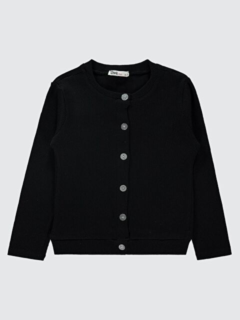 Civil Girls Yakası Fiyonklu 6-9 Yaş Hırka - Siyah 6-7 Yaş - S000323085-19351