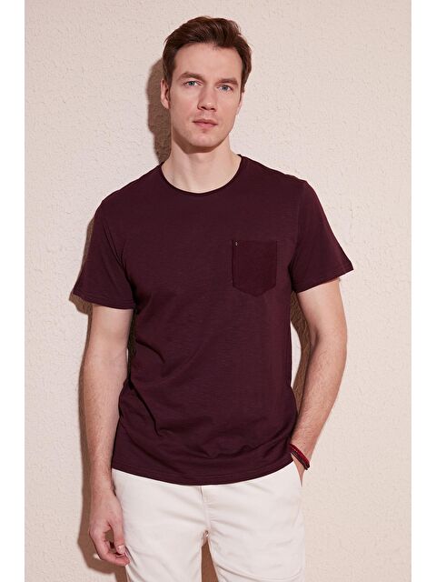 Buratti %100 Pamuklu Slim Fit Bisiklet Yaka Cepli Tişört 5902000 - S000001812-19951