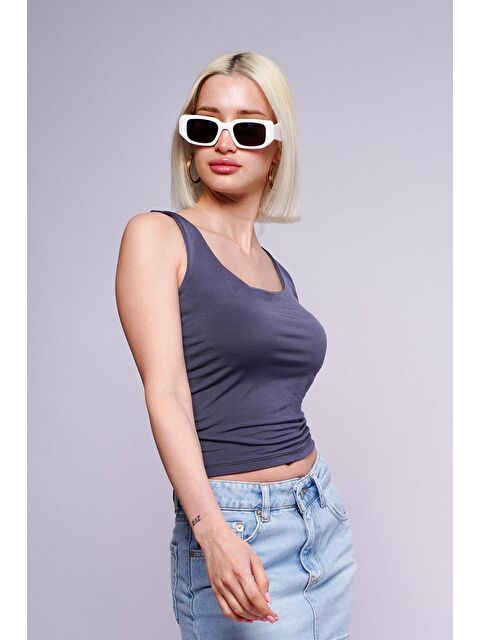 Madmext Füme Kalın Askılı Kadın Bluz Mg1998 - S000142526-33408