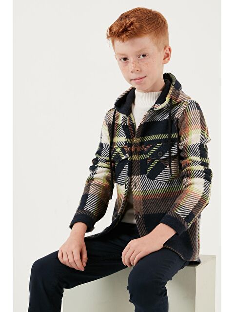 Lela Kapüşonlu Çift Cepli Ekoseli Kışlık Oduncu Gömlek CF24W81781 - S000061010-37358