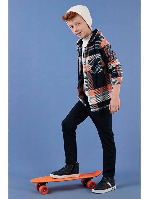 Lela Kapüşonlu Çift Cepli Ekoseli Kışlık Oduncu Gömlek CF24W81781 - S000061010-37357