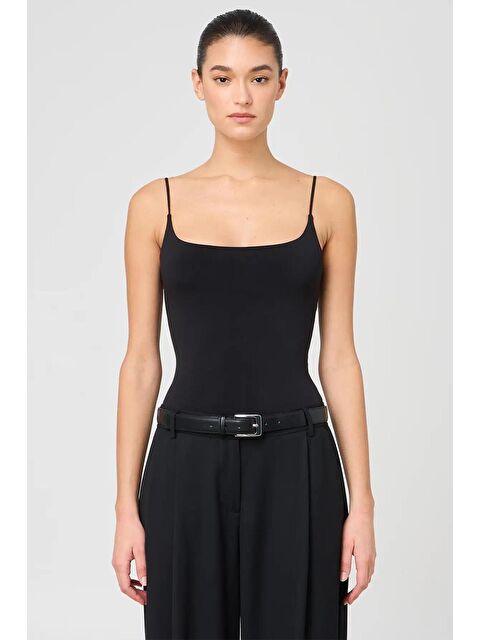 Madmext Siyah Ayarlanabilir Askılı Kadın Atlet Mg2527 - S000424637-19351