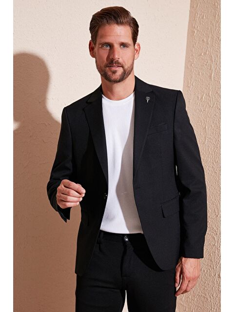 Buratti Slim Fit 6 Drop Tek Yırtmaçlı Blazer Ceket NİPOYE - S000000366-19351