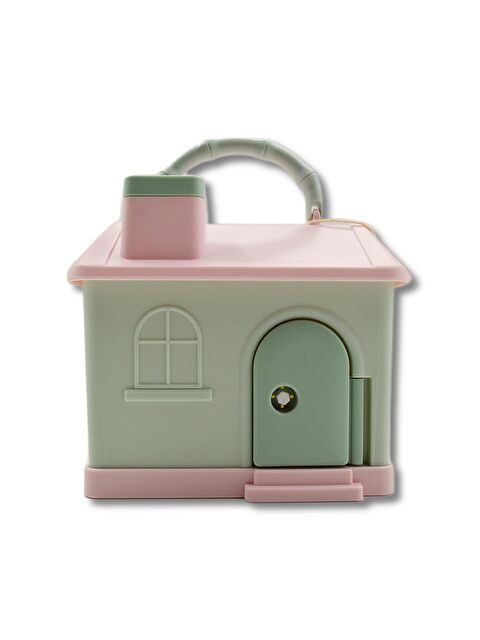 Linea Kilitli Plastik Ev Şekilli Kumbara (3438) Pembe-Yeşil - S000424755-23173