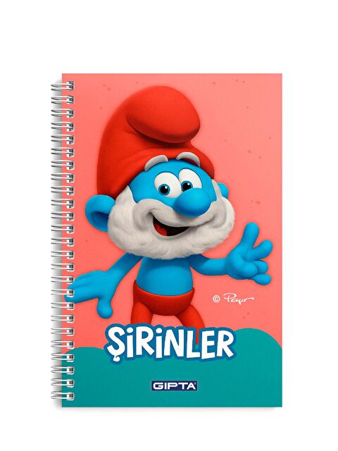Gıpta Şirinler Karton Kapak Spiralli Not Defteri A6 80 Çizgili 1 Adet (7800) - S000424758-27074