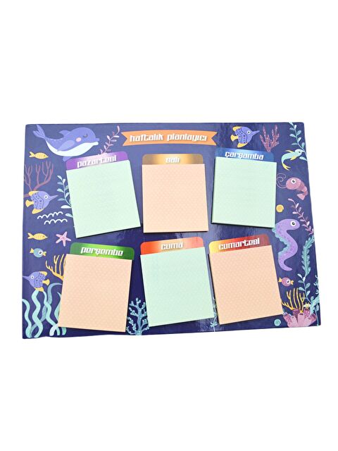 Notyaz 29x21 50 Yaprak 6 Blok Başarı Haftalık Planlayıcı Deniz Hayvanları (BH-3662) - S000425373-21164