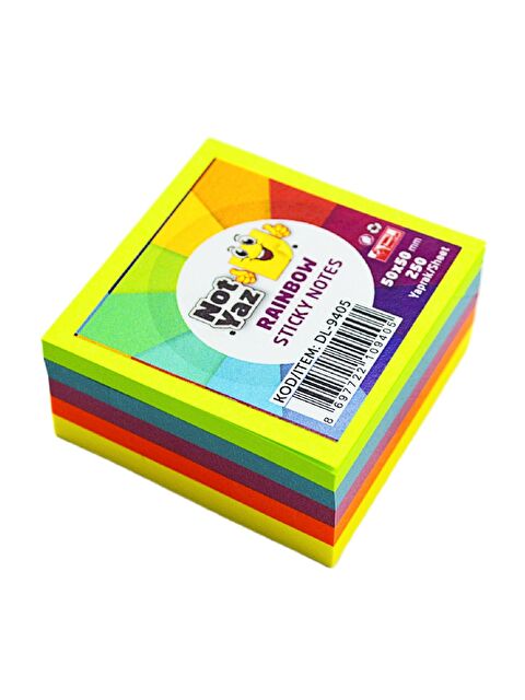 Notyaz 50x50 mm Yapışkanlı Rainbow Mini Küp Not 250 Yaprak (DL-9343) - S000425789-23173