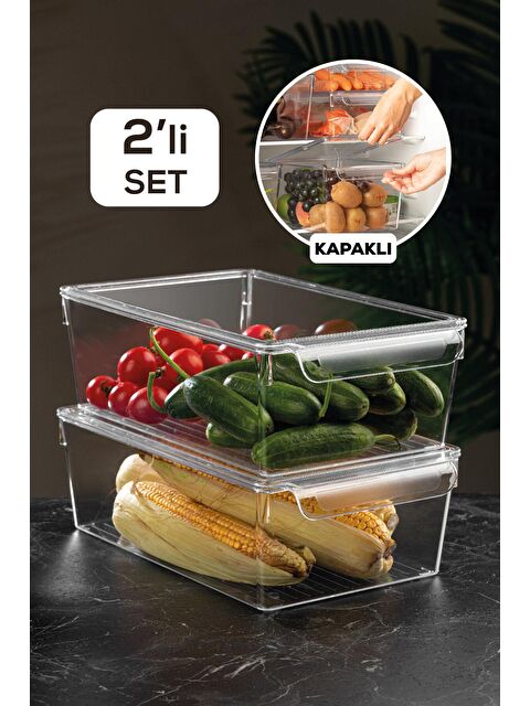 Meleni Home 2'li Kapaklı Buzdolabı Düzenleyici Organizer - S000032779-26865