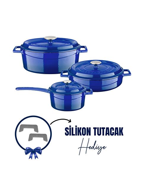 LAVA 3X Edition Serisi Özel Koleksiyon Döküm Demir Tencere Seti - S000168120-17234