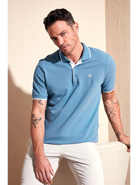 Buratti %100 Pamuk Düğmeli Slim Fit Polo Tişört 5902118 - S000001814-21983