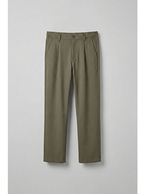 Abluka Online Baggy Fit Beli Lastikli Rahat Erkek Pantolon Haki - S000270867-18547