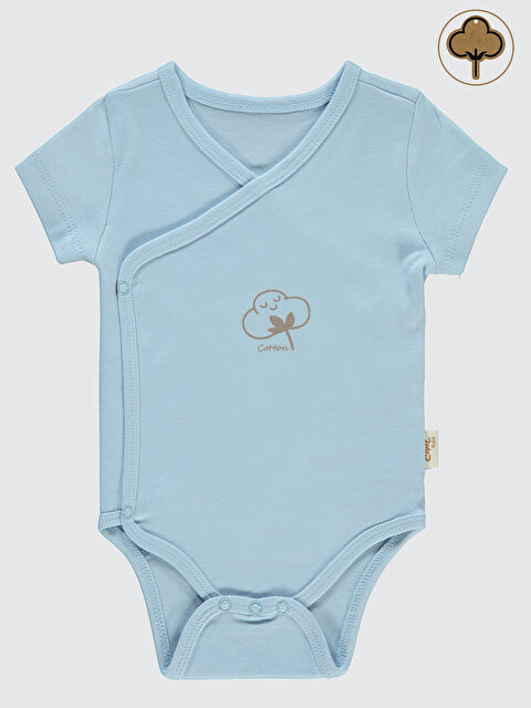 Civil Baby Bebek Organik Çıtçıtlı Badi 0-3 Ay Mavi - S000201965-17234