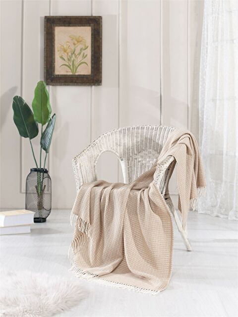 Dolce Bonita Home Yün-Pamuk Karışımlı TV Battaniye 130x170 Bohem - S000177183-19928