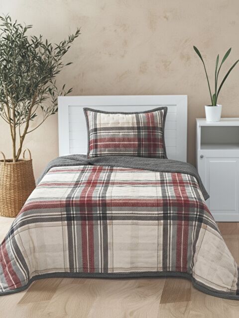 Merinos All Day 2 Parça Yatak Örtüsü Seti Tek Kutulu Dureau Gri DUREAUGRI - S000491472-17308