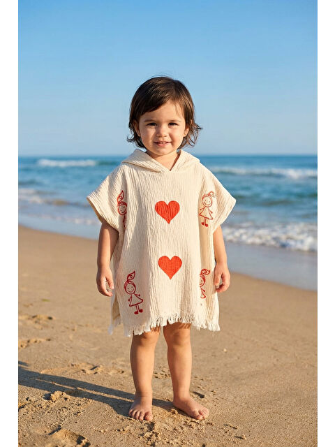 Varol Organik %100 Pamuk Müslin Çocuk Panço - Lovely - S000417404-19966