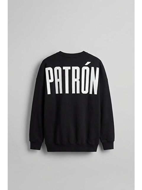 Abluka Online Erkek Oversize Baskılı Premium Sweatshirt Siyah - S000314985-19351