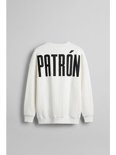 Abluka Online Erkek Oversize Baskılı Premium Sweatshirt Ekru - S000314985-19965