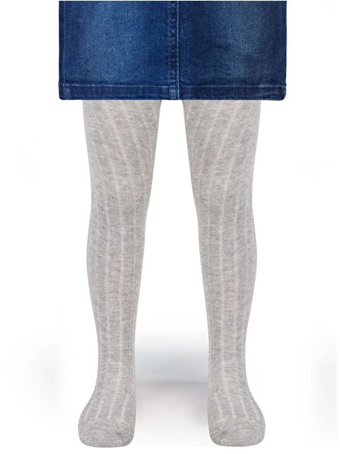 Civil Girls Derbili Düz 3-11 Yaş Külotlu Çorap - S000198097-20600